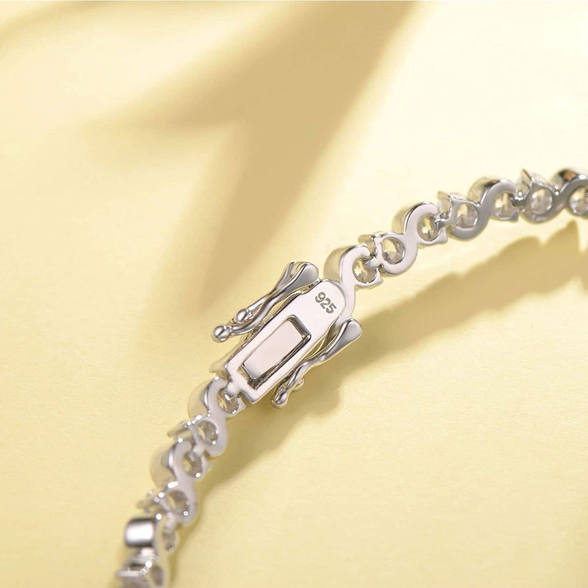 4mm Sterling Silver Moissanite Wedding Bridal Prom Tennis Bracelet