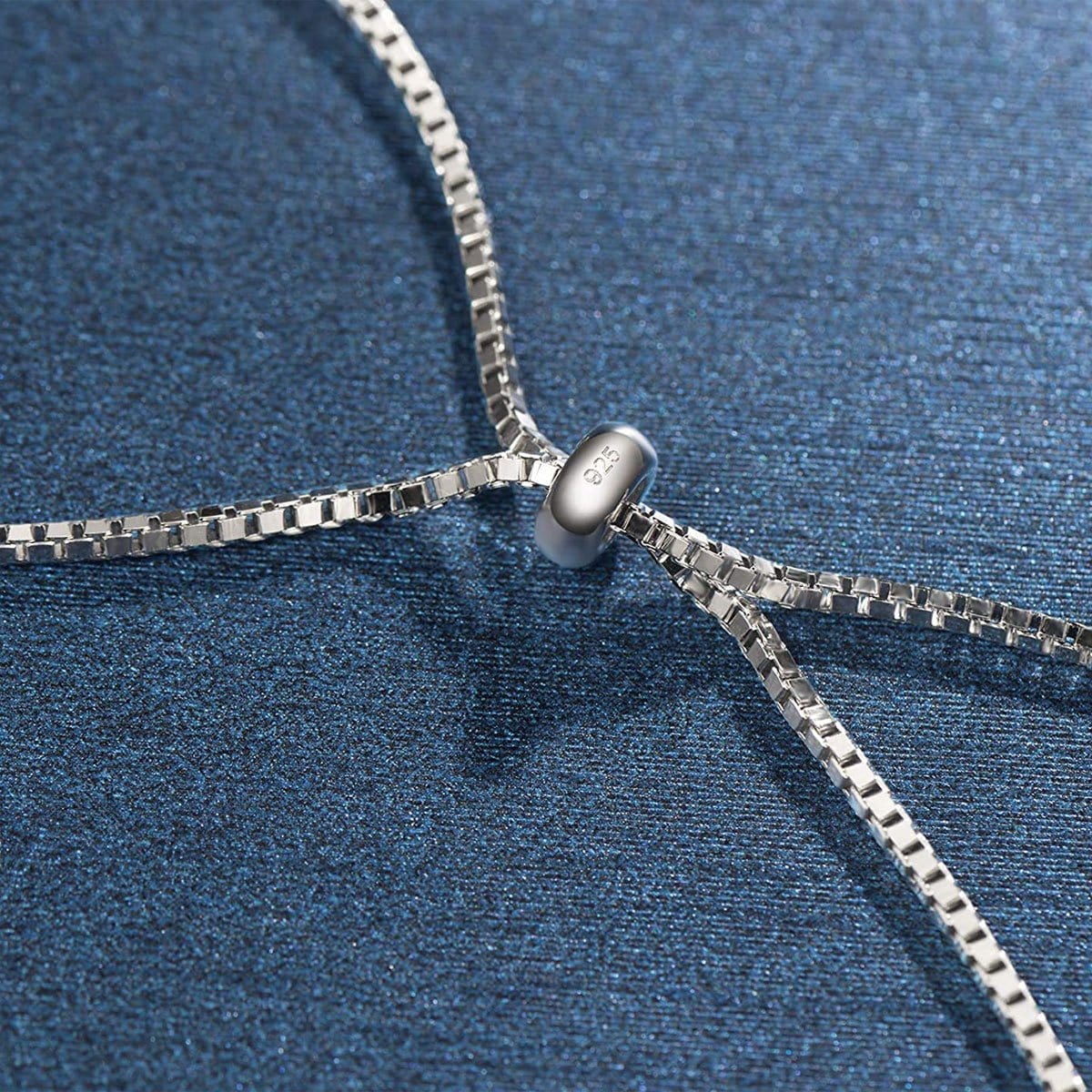 4mm Sterling Silver Round Moissanite Adjustable Bolo Tennis Bracelet